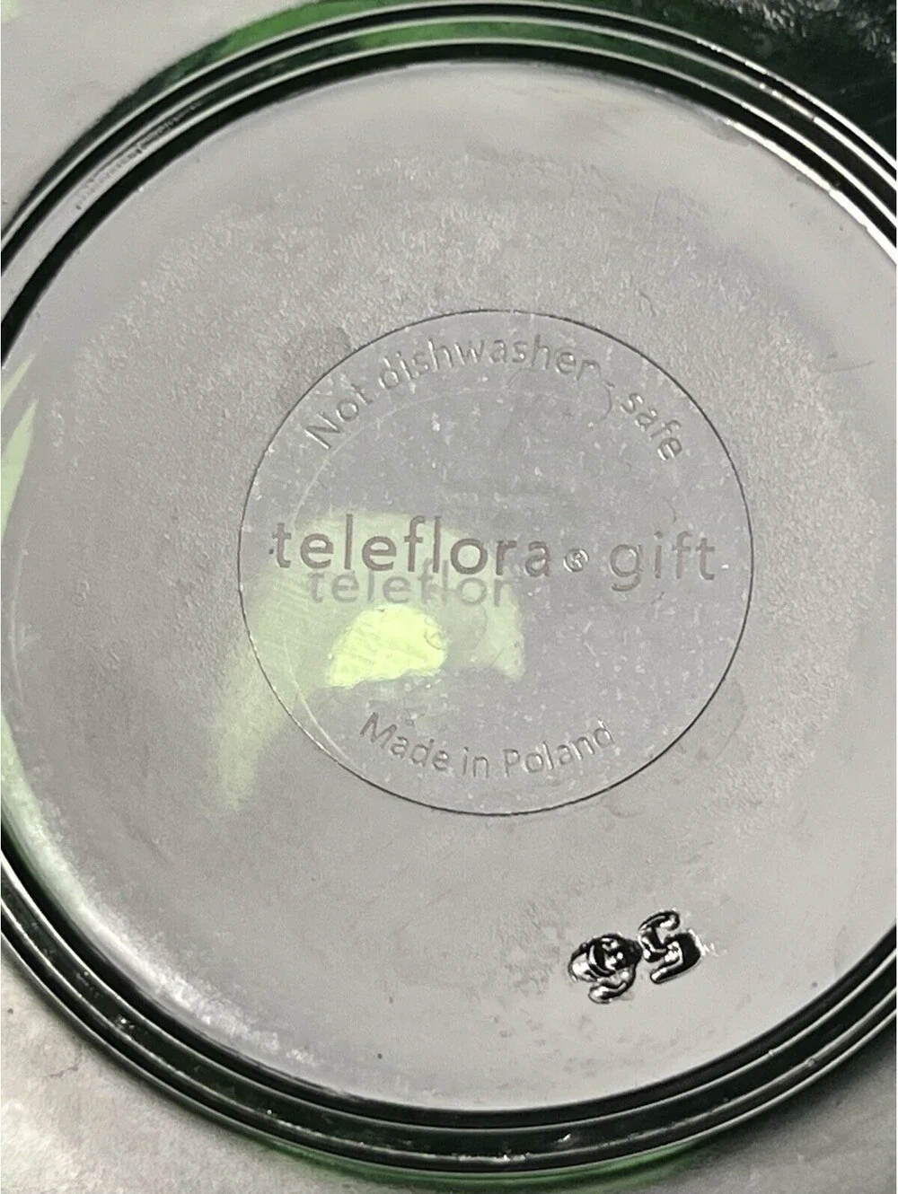 Teleflora Contemporary Green Glass Cube Vase, 4x5